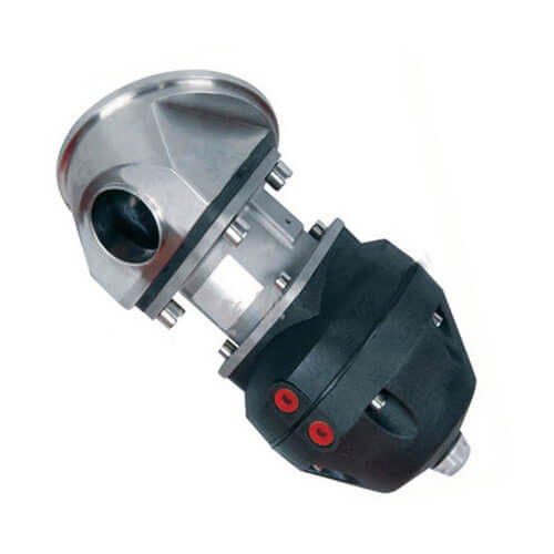 Valvola a diaframma sanitaria SS316L/di SS304, valvola di fondo di carro armato pneumatica
