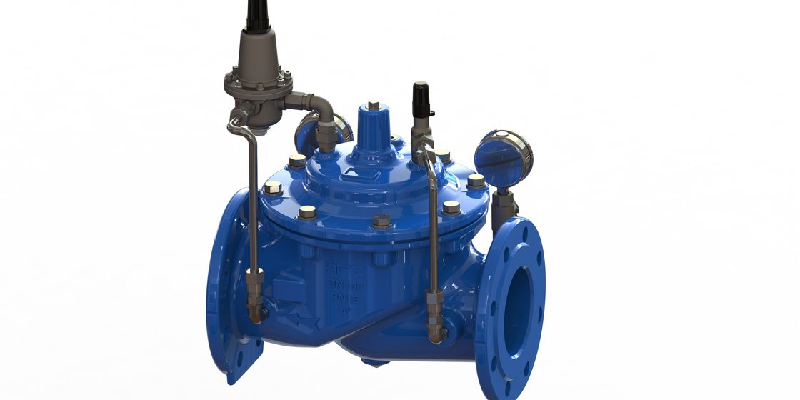 Valvola blu del controllo della pressione dell'acqua di colore con il pilota di acciaio inossidabile di 2 modi
