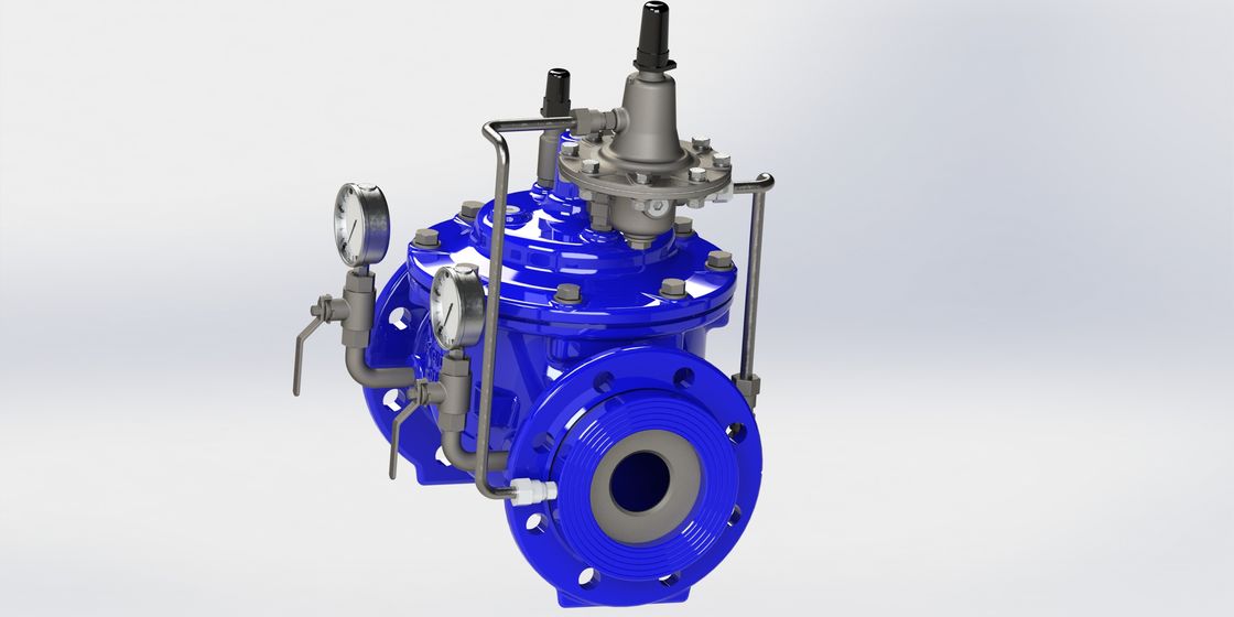 Flusso durevole Rate Control Valve, RAL blu 5010 Constant Flow Valve