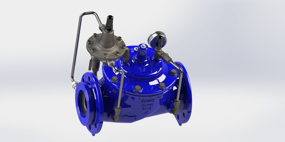 Flusso durevole Rate Control Valve, RAL blu 5010 Constant Flow Valve
